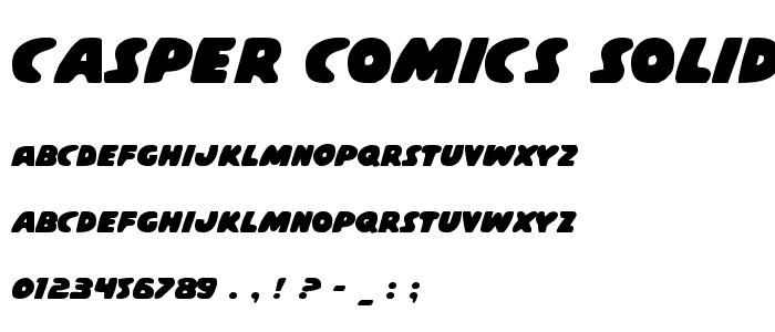 Casper Comics Solid font